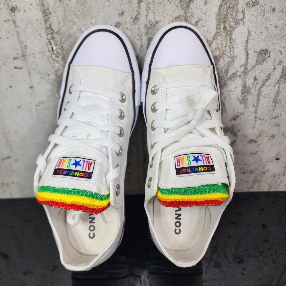 Converse Chuck Taylor All Star PRIDE Women's Sneakers Size 7 White Rainbow